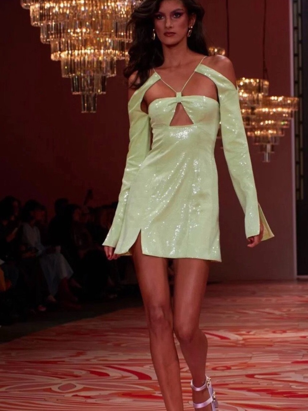 Alice McCall Light Green Sequin Blouse
